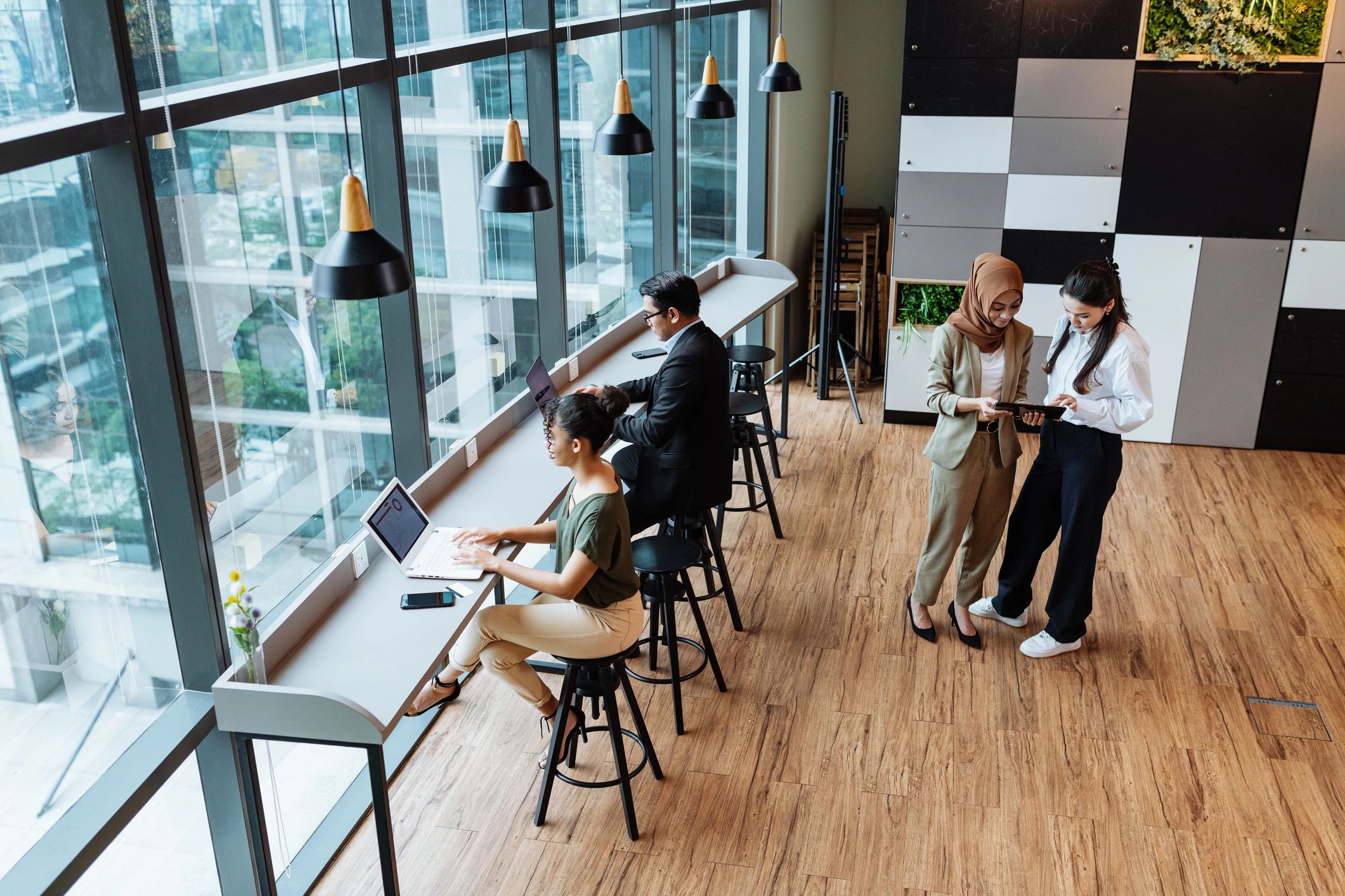 professional financial team modern office