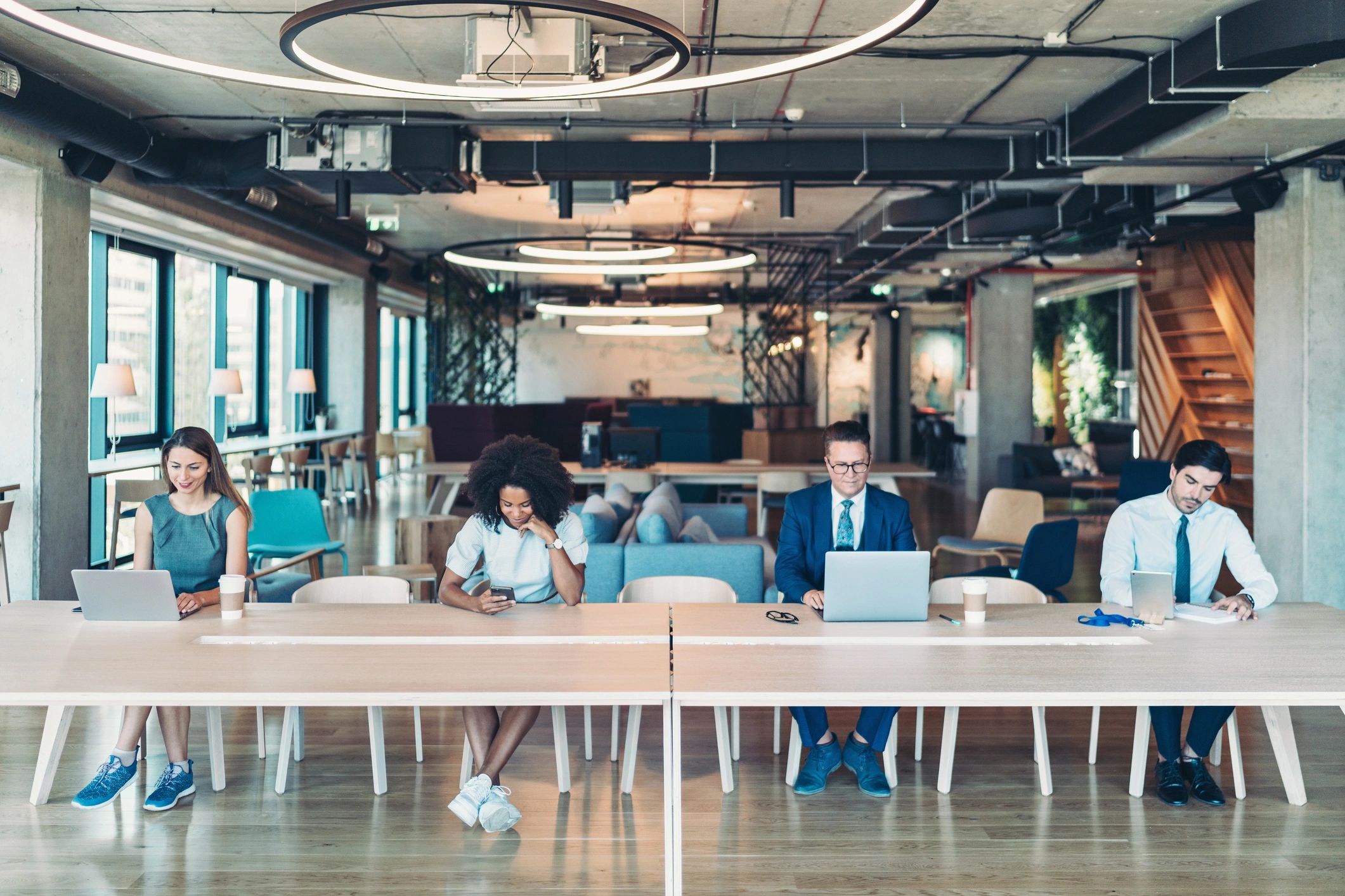 professional financial team modern office